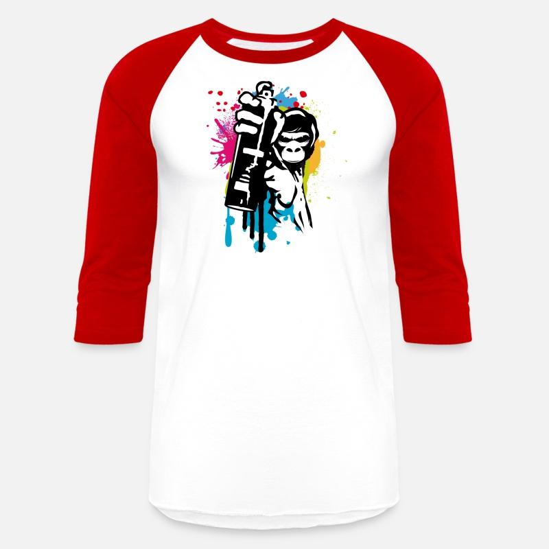 cool street art gorilla sprayer in graffiti style