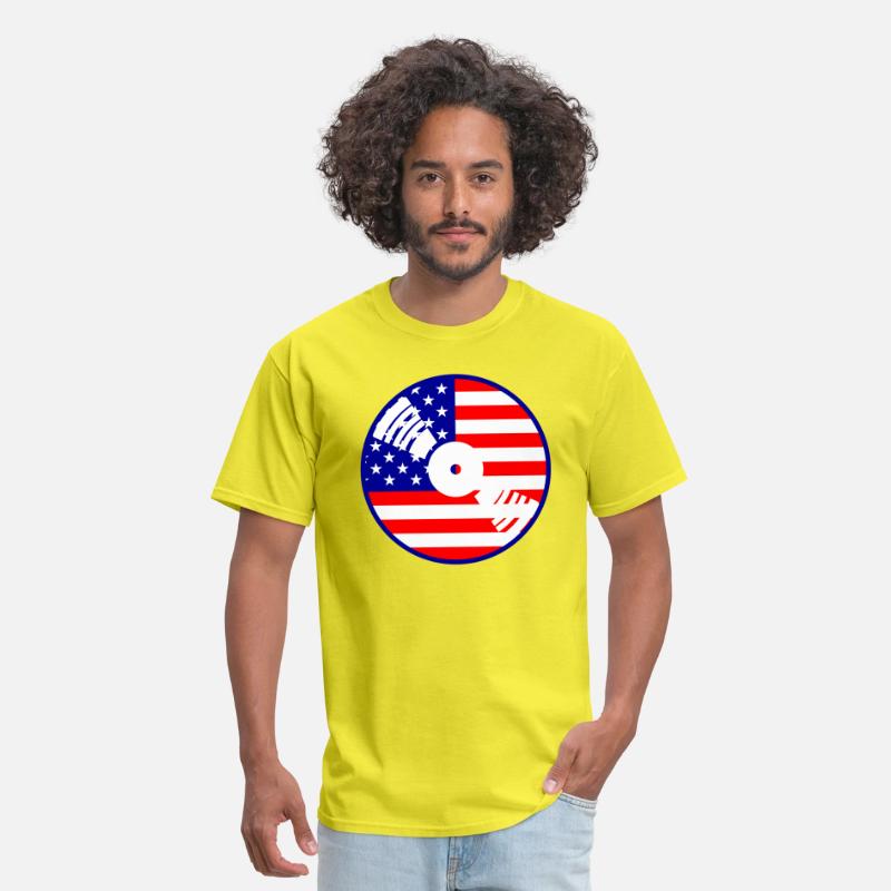 Cool USA Flag America Vinyl Music Record DJ Party