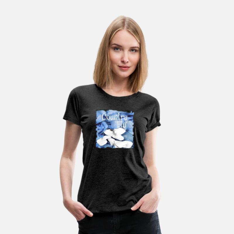 Country Fly Blue Hydrangea Watercolor Clothing