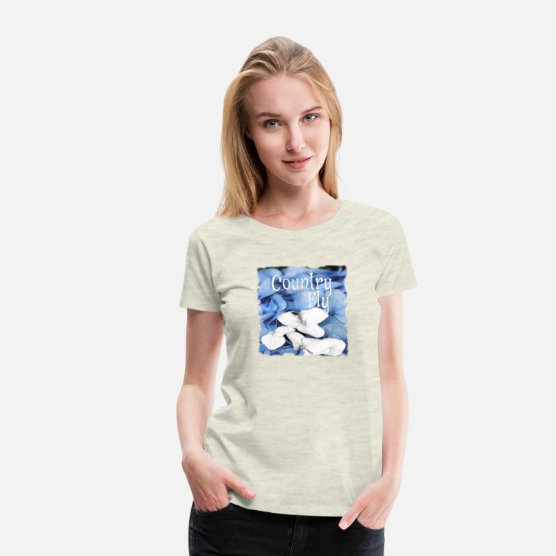 Country Fly Blue Hydrangea Watercolor Clothing
