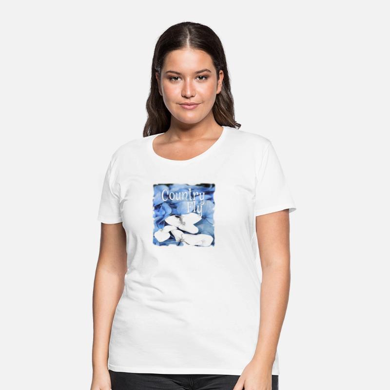 Country Fly Blue Hydrangea Watercolor Clothing