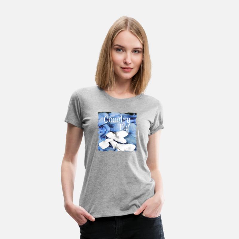Country Fly Blue Hydrangea Watercolor Clothing