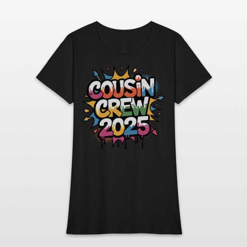 Cousin Crew 2025 Colorful Family Vacation Matching