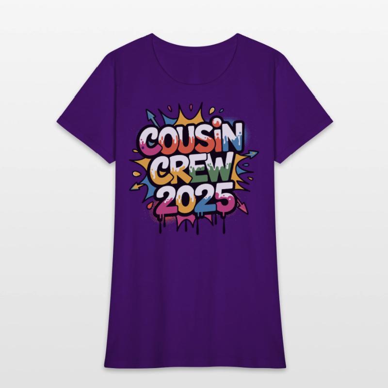 Cousin Crew 2025 Colorful Family Vacation Matching