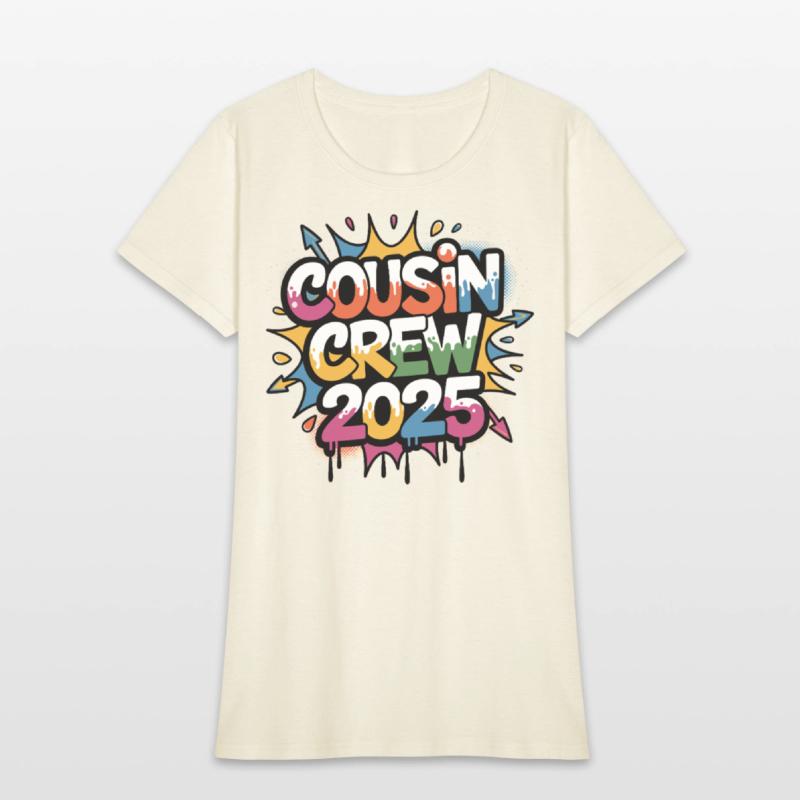Cousin Crew 2025 Colorful Family Vacation Matching