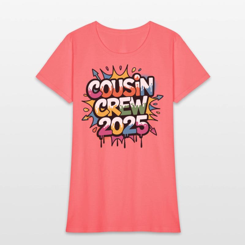 Cousin Crew 2025 Colorful Family Vacation Matching