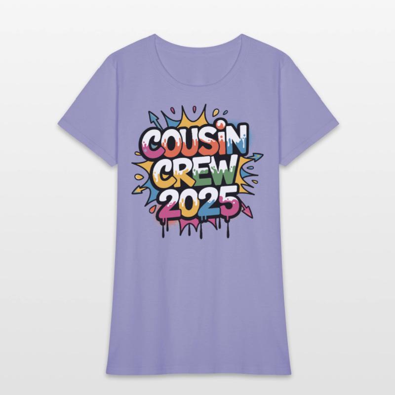 Cousin Crew 2025 Colorful Family Vacation Matching