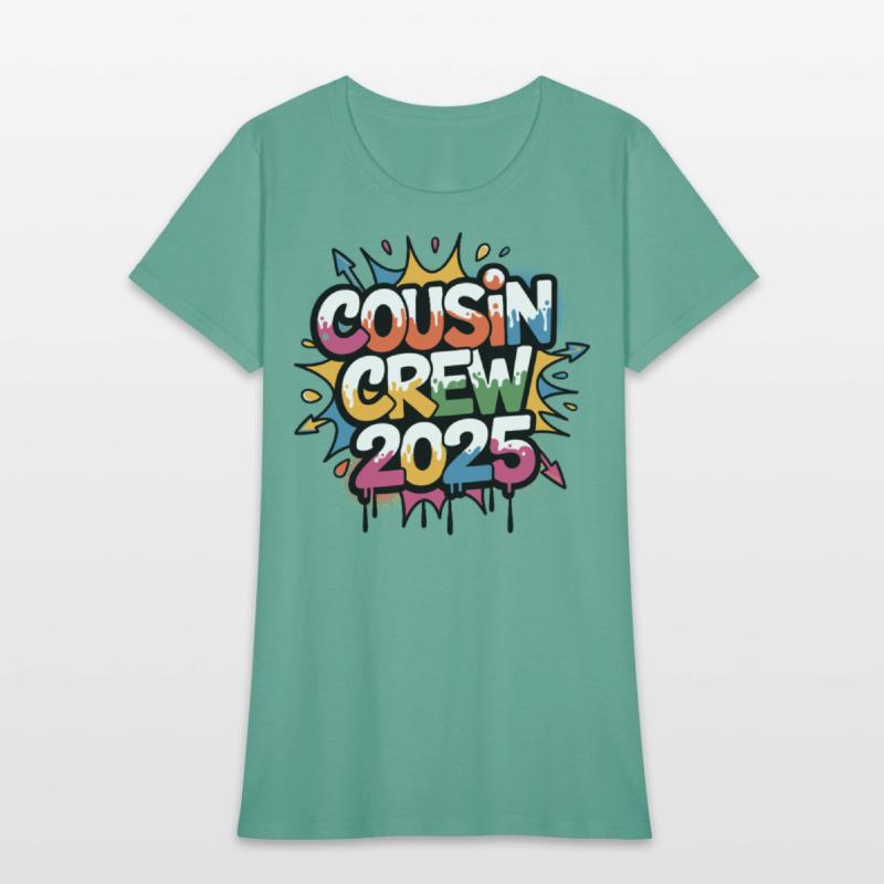 Cousin Crew 2025 Colorful Family Vacation Matching