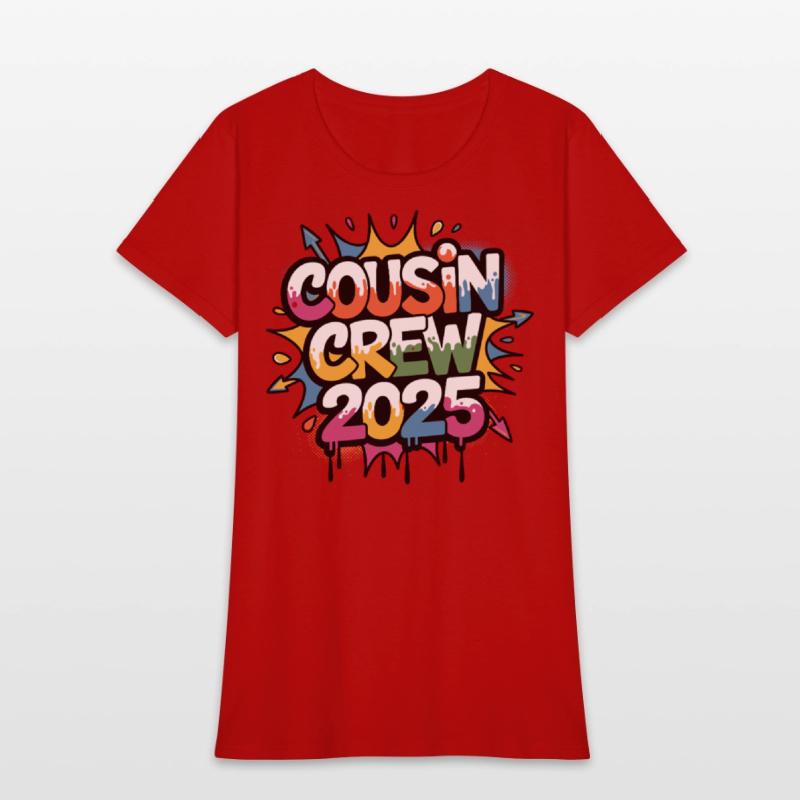 Cousin Crew 2025 Colorful Family Vacation Matching