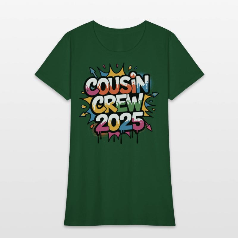 Cousin Crew 2025 Colorful Family Vacation Matching