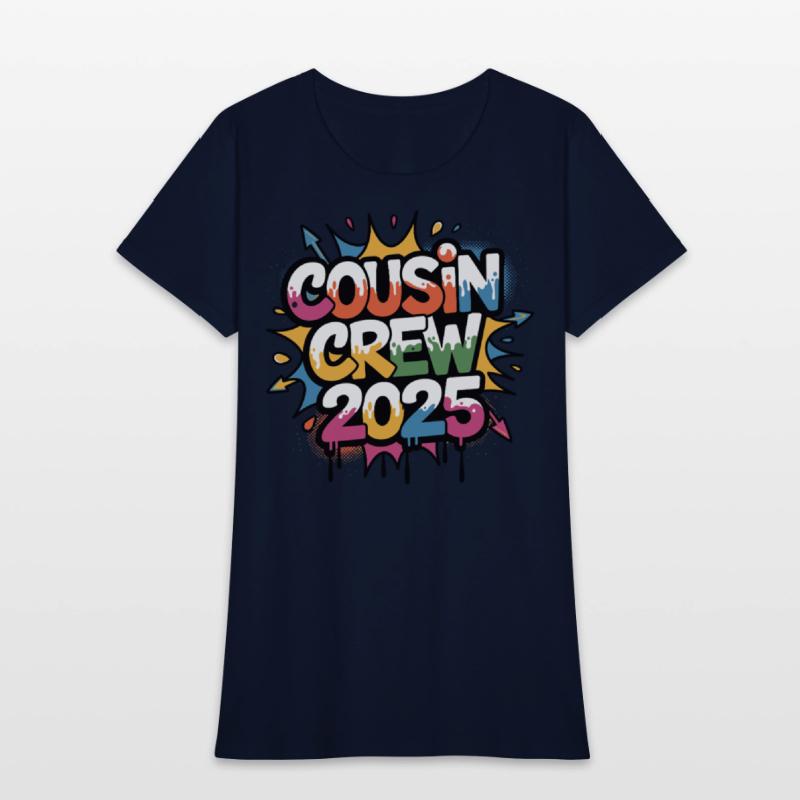 Cousin Crew 2025 Colorful Family Vacation Matching