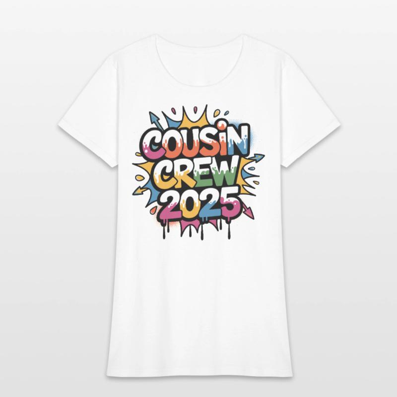 Cousin Crew 2025 Colorful Family Vacation Matching