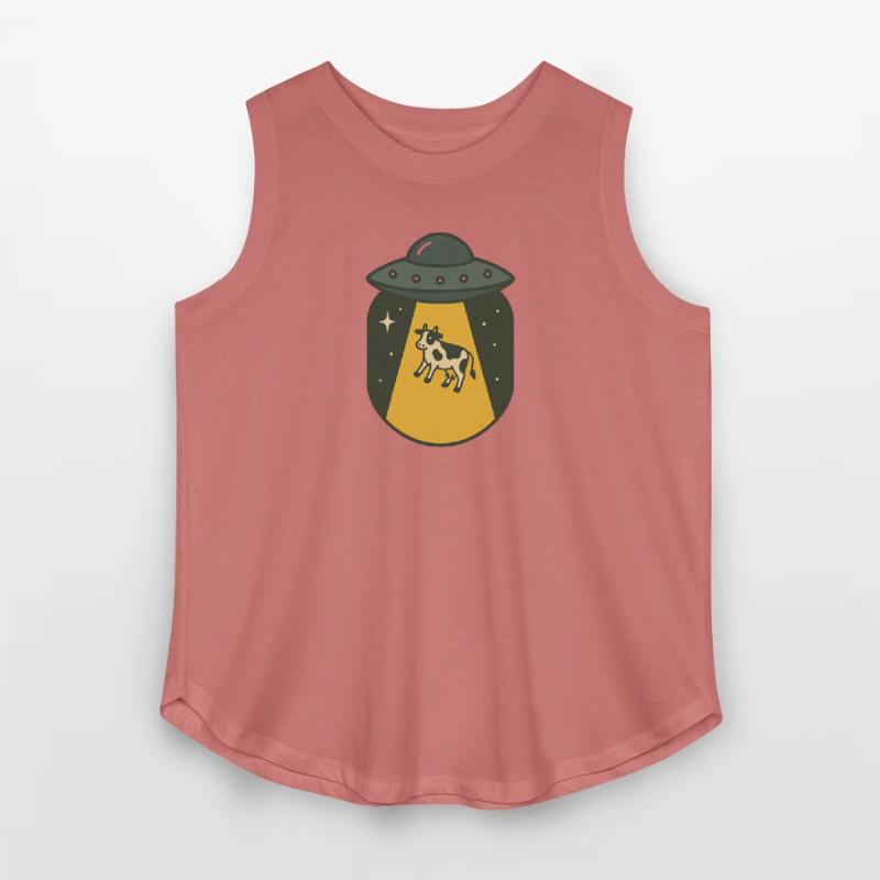 Cow Encounter UFO Illustration