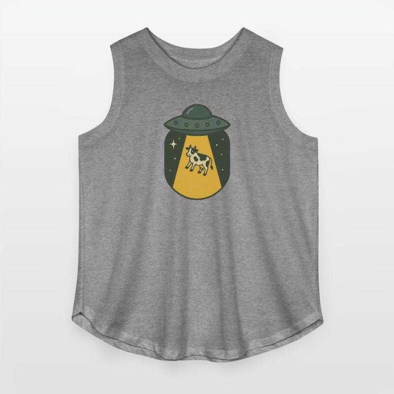 Cow Encounter UFO Illustration