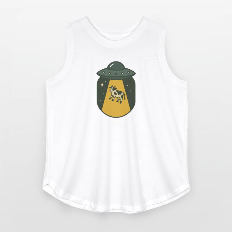 Cow Encounter UFO Illustration