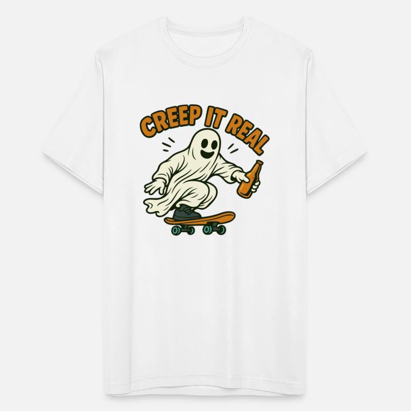 Creep It Real – Skater Ghost with Beer Shirt