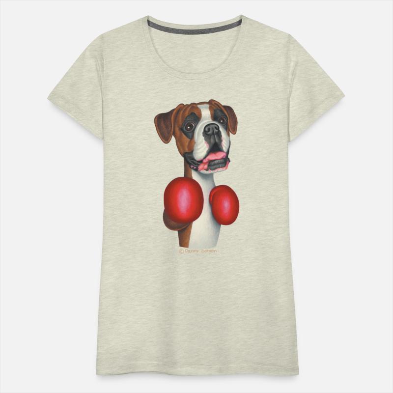 Cute Funny Boxer Dog Wearing Boxing Gloves