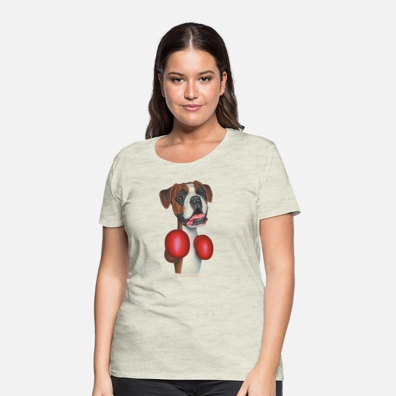 Cute Funny Boxer Dog Wearing Boxing Gloves