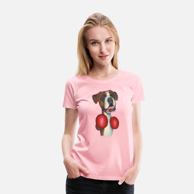 Cute Funny Boxer Dog Wearing Boxing Gloves