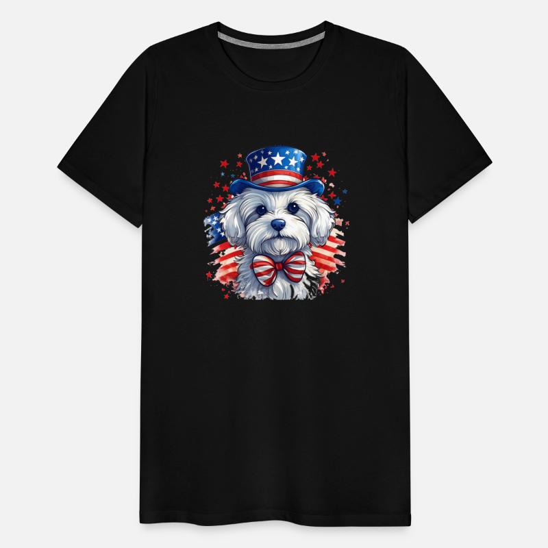 Cute Maltese 4th of July American Dog