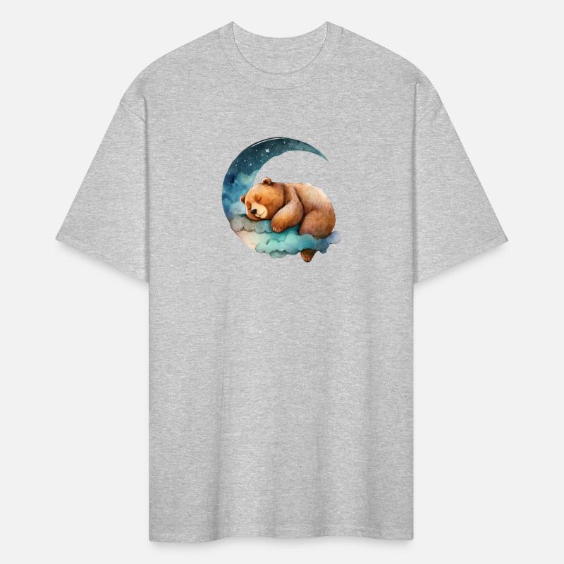 Cute Teddy Bear Sleeping on the Crescent Moon