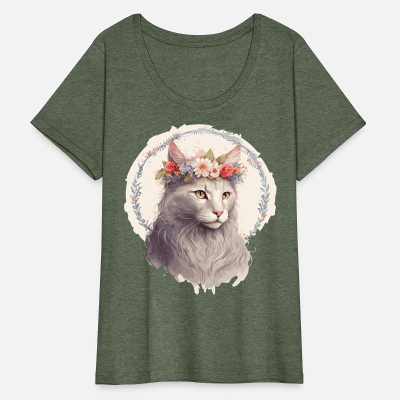 Cute Turkish Angora Cat Flower Crown Cats Pet Kitt