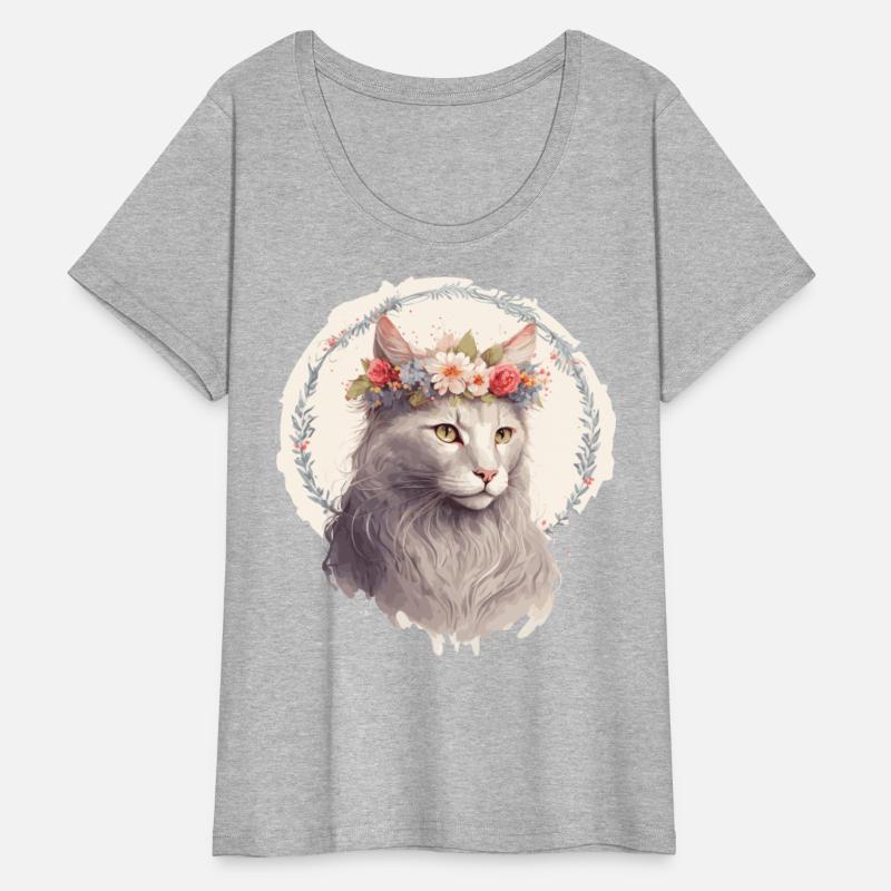 Cute Turkish Angora Cat Flower Crown Cats Pet Kitt