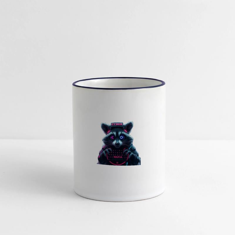 Cyber Raccoon with Neon Mafia Theme