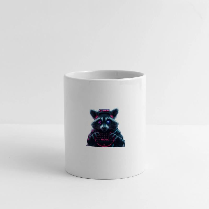 Cyber Raccoon with Neon Mafia Theme