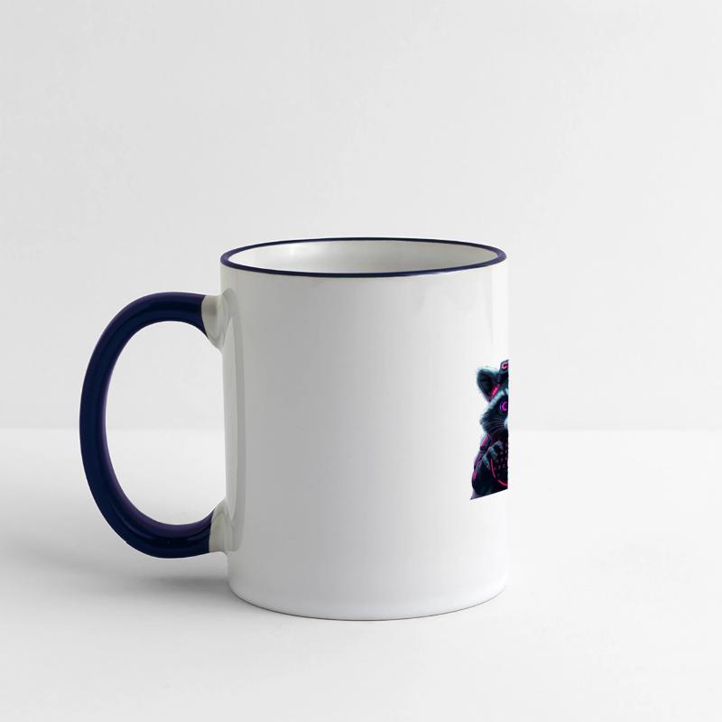 Cyber Raccoon with Neon Mafia Theme