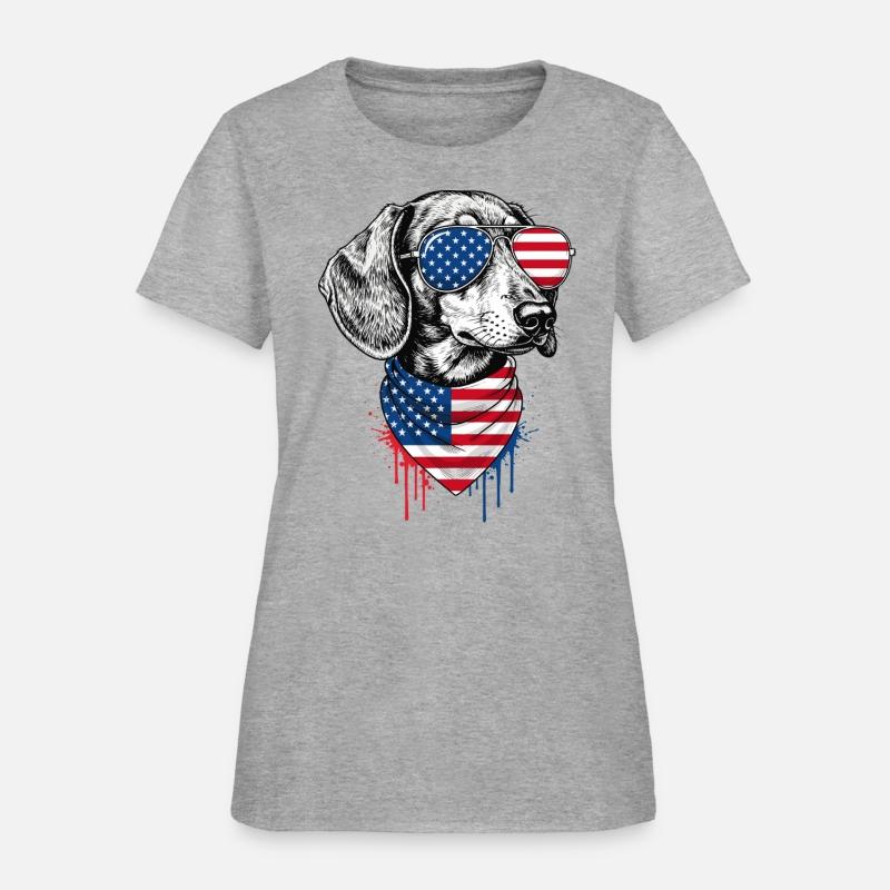 Dachshund Dog Patriotic 4th of July Of America