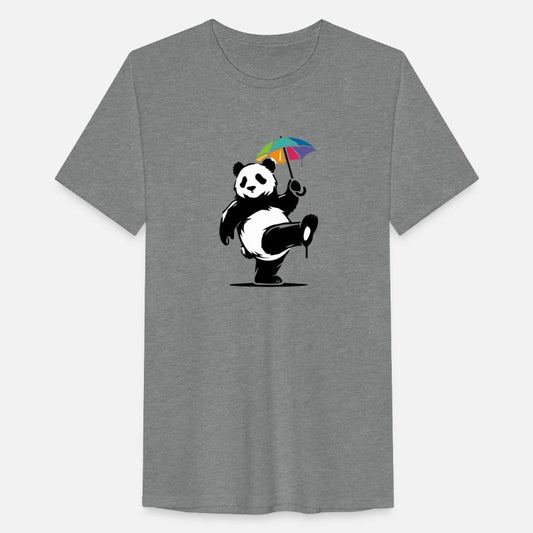 Dancing Panda with Rainbow Umbrella