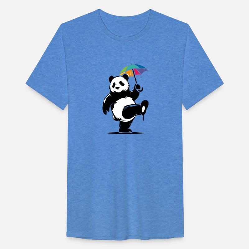 Dancing Panda with Rainbow Umbrella