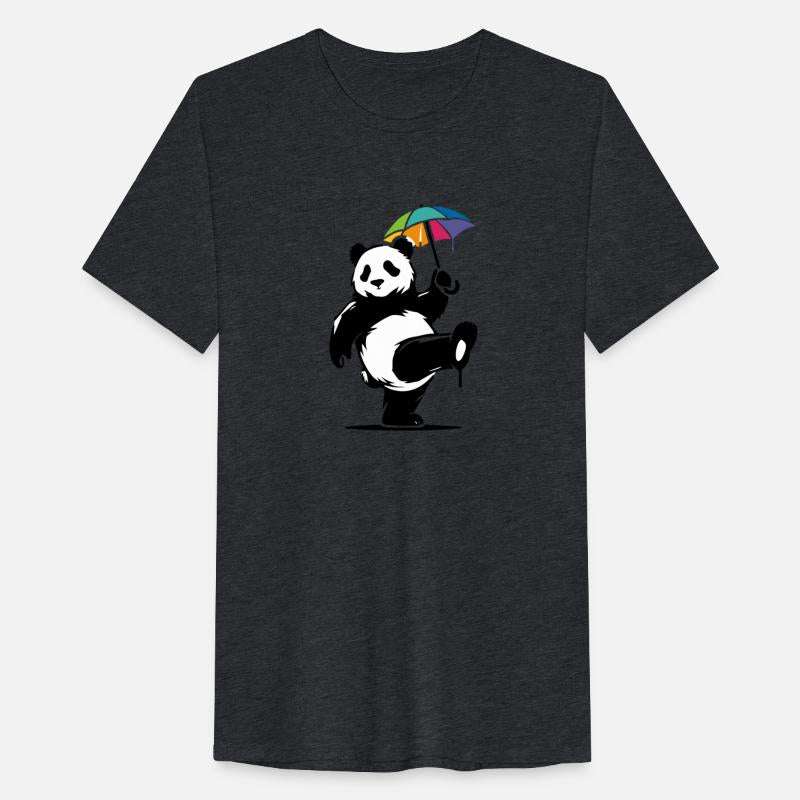 Dancing Panda with Rainbow Umbrella