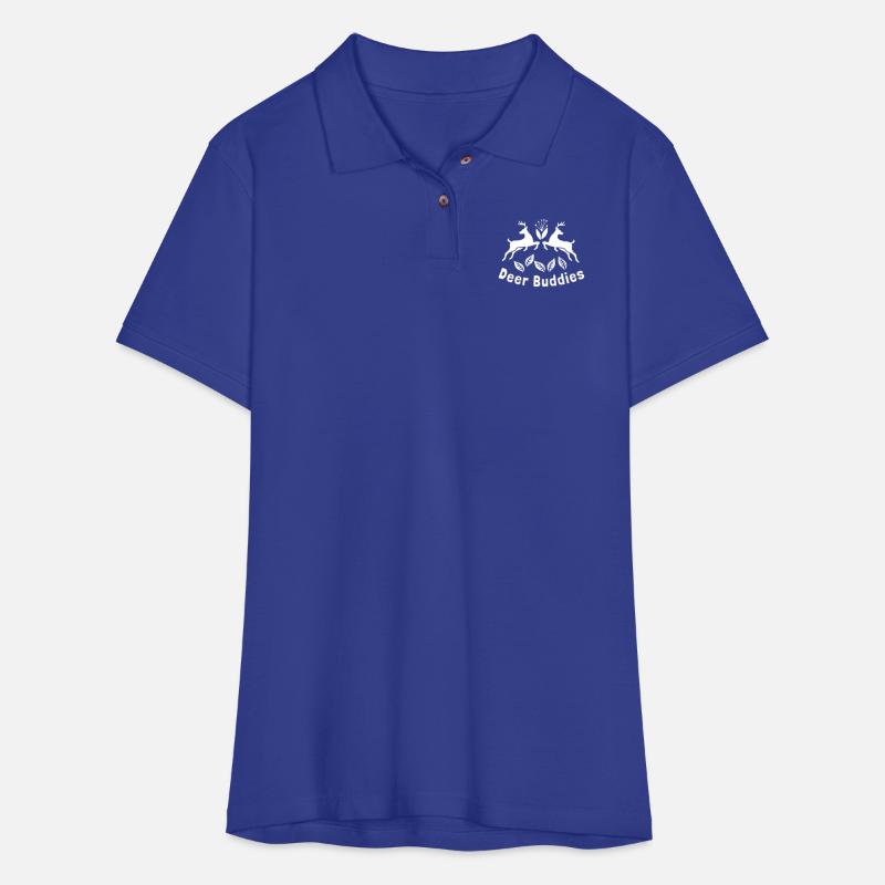 Deer buddies white logo design