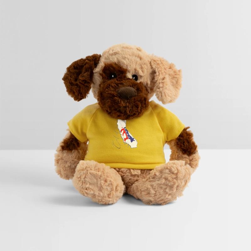 Democrat Flag in California State Map CA