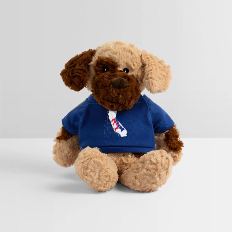 Democrat Flag in California State Map CA