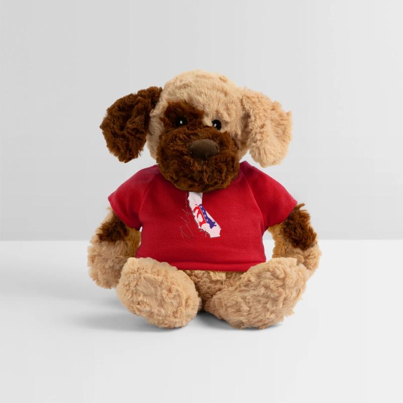 Democrat Flag in California State Map CA