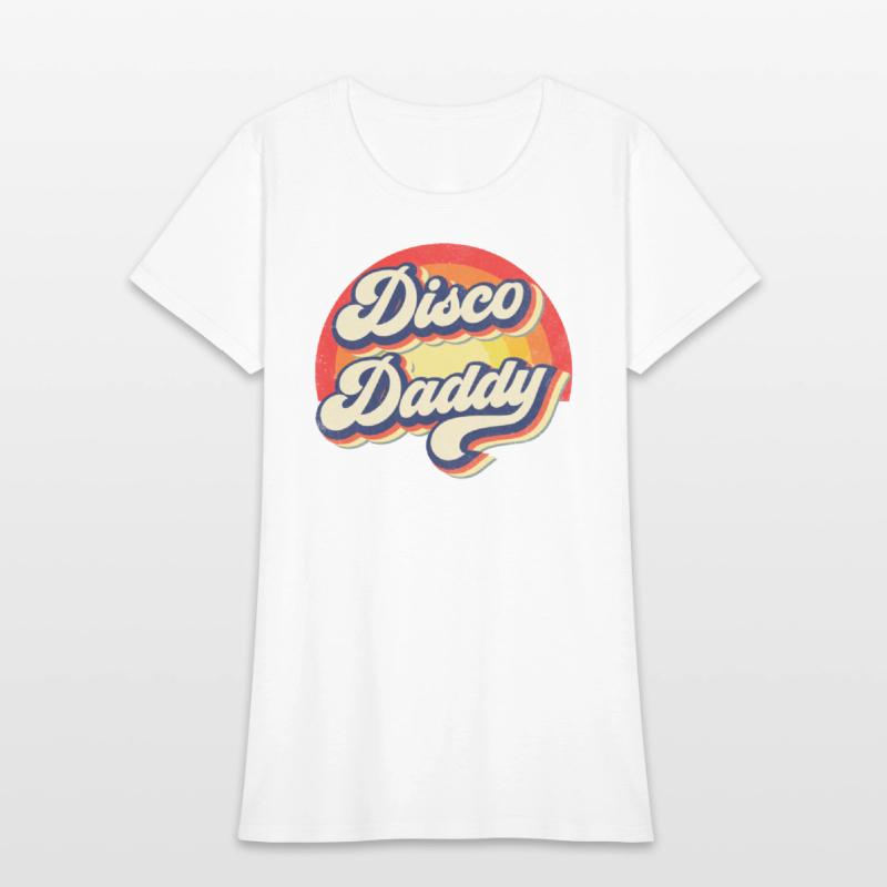 Disco Daddy Rainbow Groovy Retro Men Dad Funny
