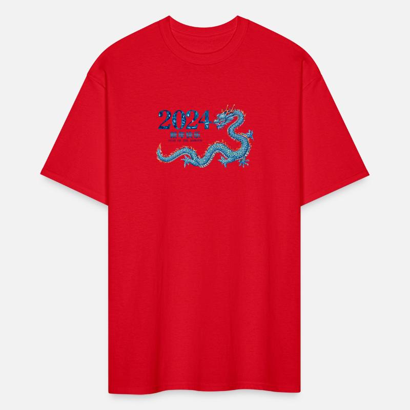Dragon's Roar: Year of the Dragon 2024 Red T-shirt