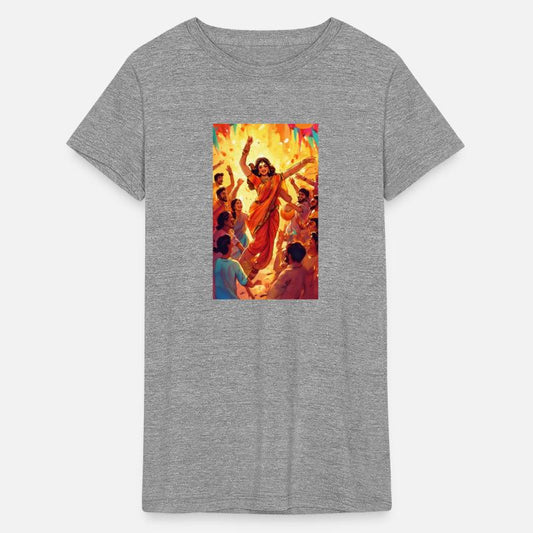 Drawn painting of a gathering of people art