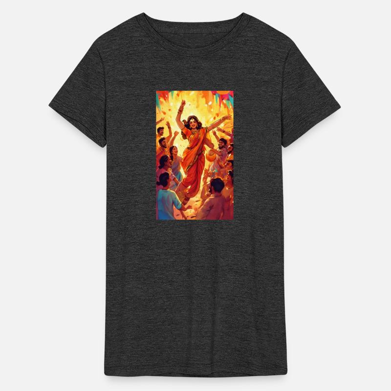 Drawn painting of a gathering of people art