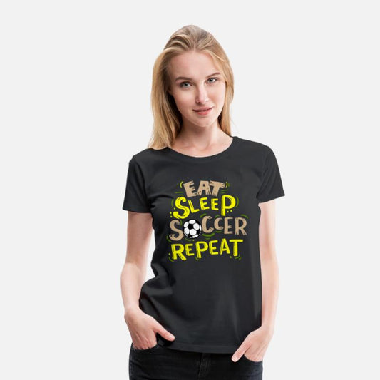 Eat Sleep Soccer Repeat Routine Ball Sports