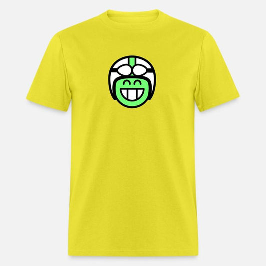 Emoticon Grin with Helmet (editable colors)