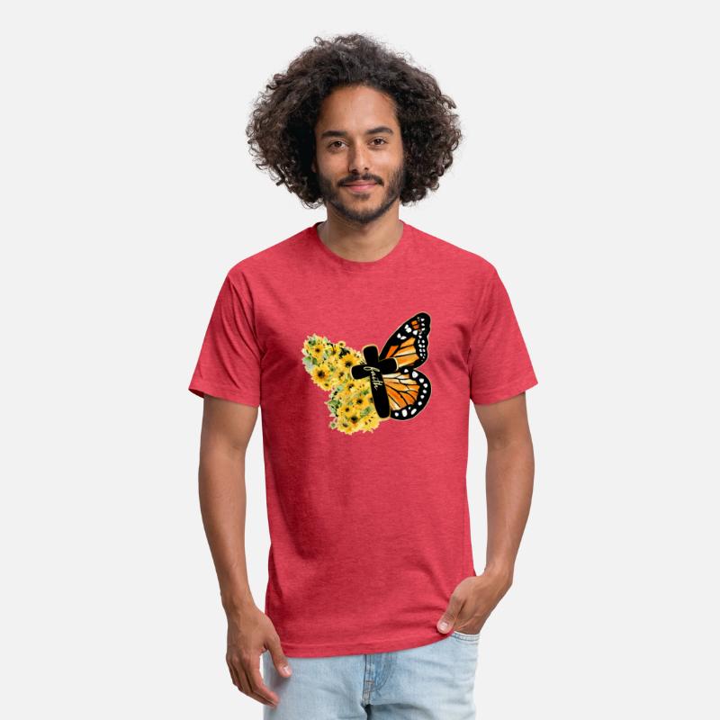 Faith Cross Sunflower Butterfly Christian
