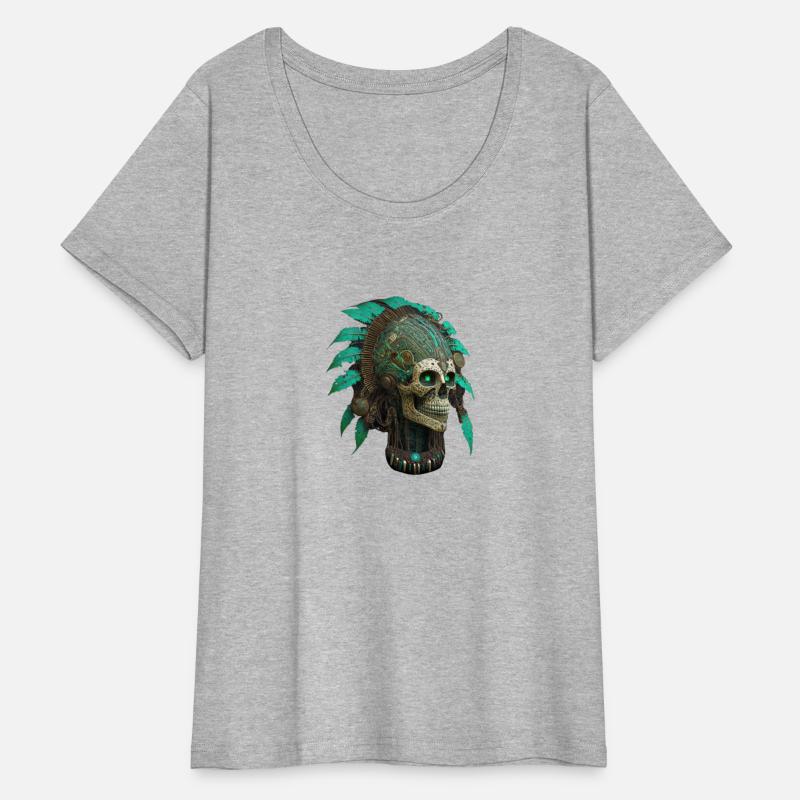 Feathered skull with Glowing Green Eyes