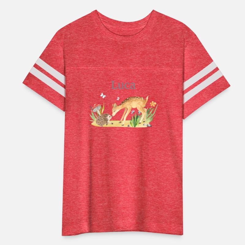 Forest Animal Deer Hedgehog Flowers Name Luca