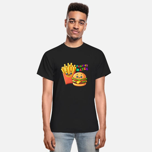 French Fries & Burger Perfect Mates - Funny Kawaii