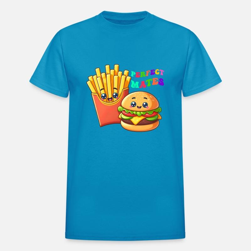 French Fries & Burger Perfect Mates - Funny Kawaii