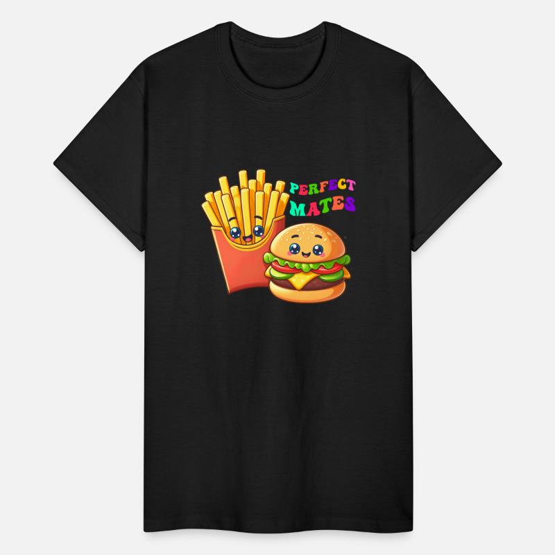 French Fries & Burger Perfect Mates - Funny Kawaii
